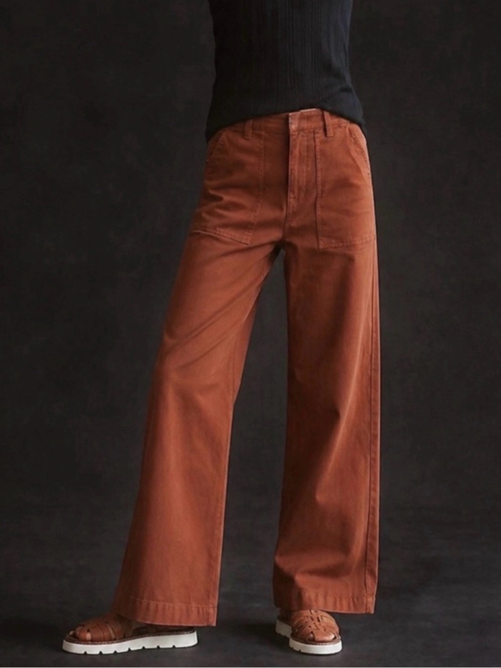 Anthropologie Pistola High Rise Wide-Leg Utility Pants in Spice Size 30 - Picture 2 of 7